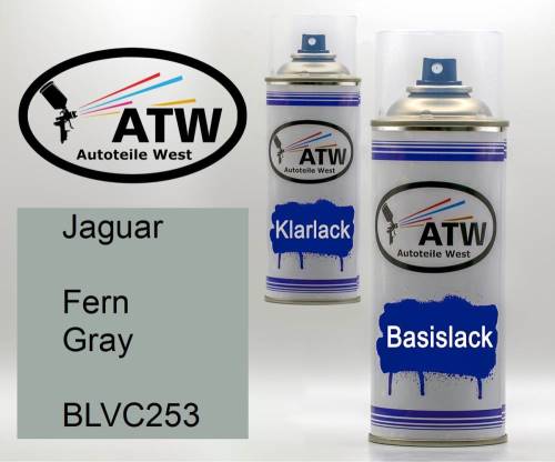 Jaguar, Fern Gray, BLVC253: 400ml Sprühdose + 400ml Klarlack - Set, von ATW Autoteile West.